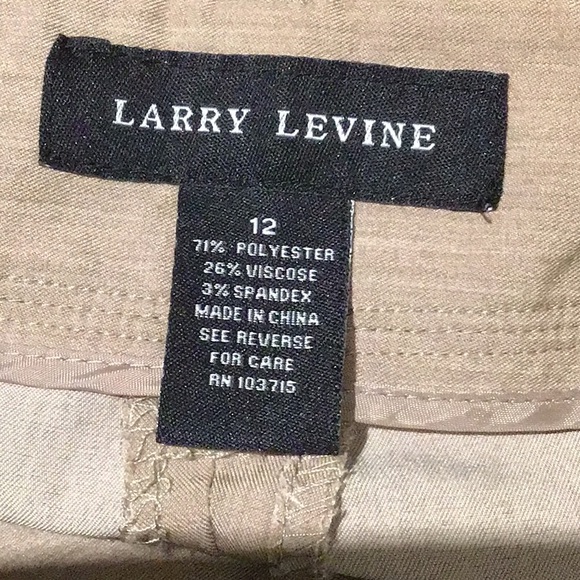 Larry Levine tan dress pants size 12 - Picture 5 of 5